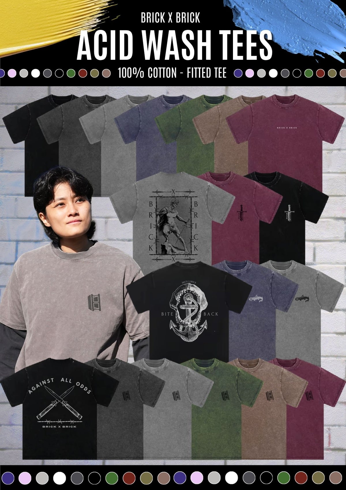 Swordsman Acid Wash Tee